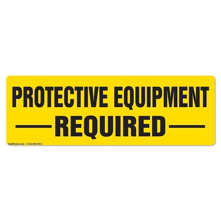 Signmission Protective Equipment Required 16in Non-Slip Floor Marker, 12PK, 16 in L, 16 in H, FD-C-16-12PK-99902 FD-C-16-12PK-99902